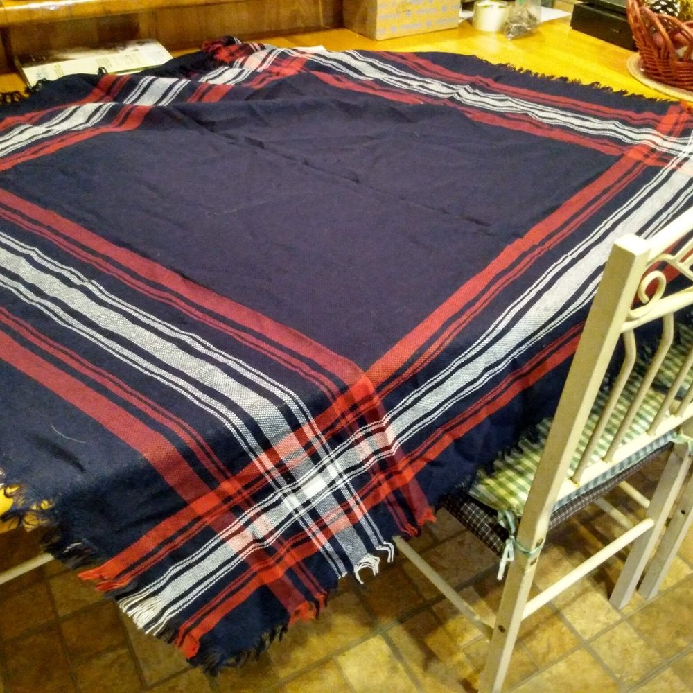 Large 49"- 50" Square Vintage Robinson & Golluber Scarf Shawl Wrap